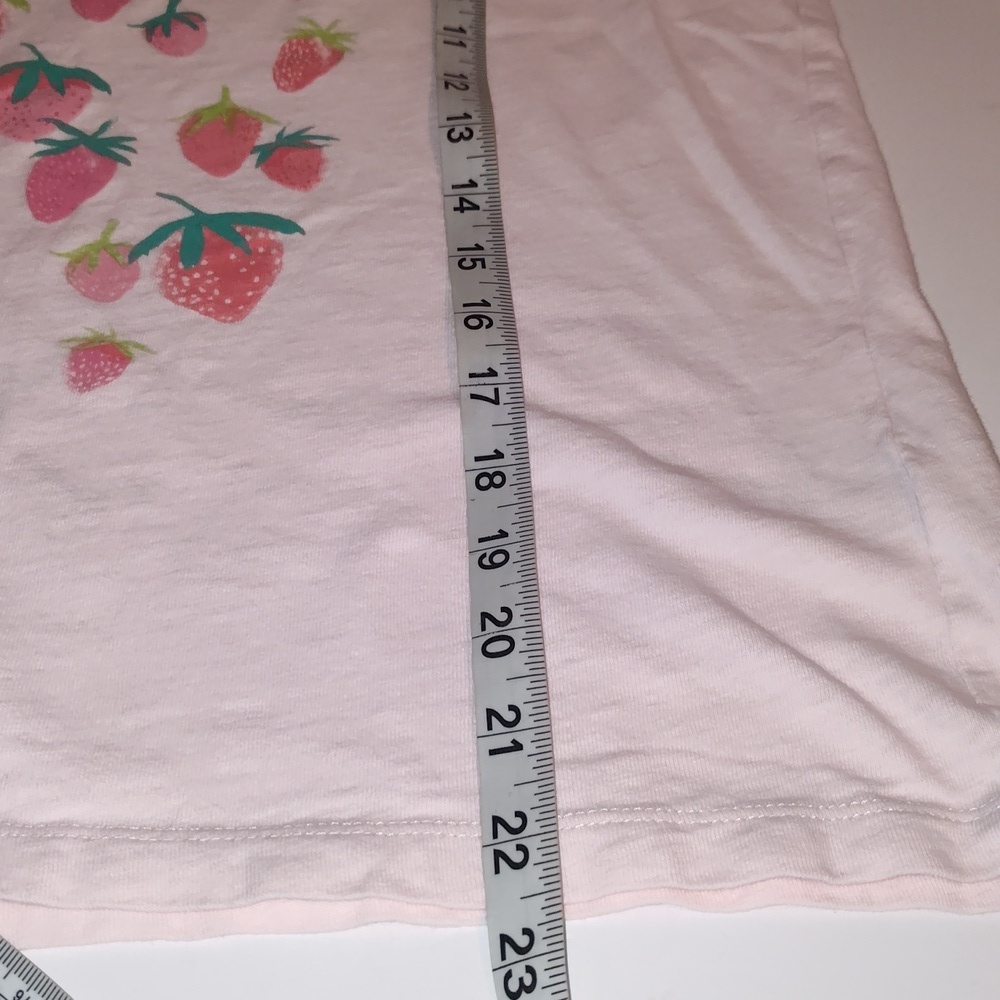 J.Crew  Pink Strawberry Short Sleeve Collector Tee  Size Medium - Picture 7 of 7